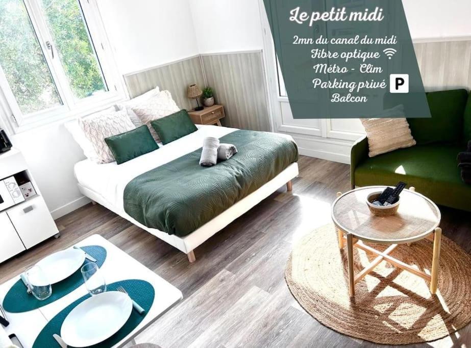 Le Petit Midi - Parking - Metro - Fibre - Canal ตูลูส ภายนอก รูปภาพ